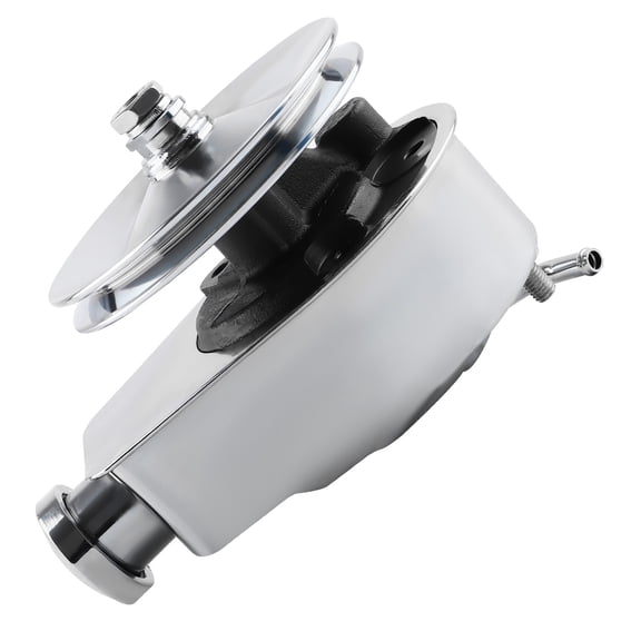 maXpeedingrods Power Steering Pump w/Groove Pulley for Monte Carlo, Nova, Chevelle, Malibu, Camaro, Firebird 1970-1974, Replace# 26028613, 86-01975 R, Silver