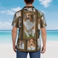 thumbnail image 7 of Sheltie Shetland Sheepdog Men'S 3d Print Casual Button Down Shirts, Novelty Hawaiian Short Sleeves L, 7 of 7