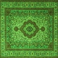 thumbnail image 1 of Ahgly Company Indoor Square Medallion Green Traditional Area Rugs, 8' Square, 1 of 1