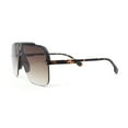 thumbnail image 3 of Mens Rimless Half Rim Oversized Mobster Rectangle Racer Plastic Sunglasses Tortoise - Brown, 3 of 4
