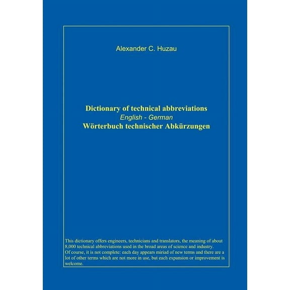 WÃ¶rterbuch technischer AbkÃ¼rzungen, (Paperback)