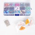 thumbnail image 5 of 410 piezas de piedras de roca de lava de cuentas de Chakra coloridas con caja para joyería DIY Likrtyny Piezas de repuesto para herramientas, 5 of 5