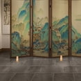 thumbnail image 4 of LITINKIMI 2Pcs Portable Partition Room Dividers Wood Stand Base For Home Office, 4 of 8
