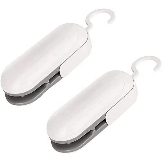 2 x Mini Bag Sealer, Pack Portable Heat Vacuum Sealers Plastic Sealer, 2 in 1 Heat Seal and Cutter Mini Food Sealer For Plastic Bags Food Storage