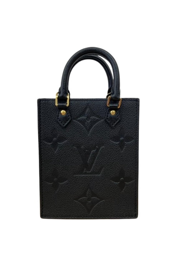 Pre-Owned Louis Vuitton Monogram Empreinte Petite Sac Plat with IC chip, M80478, Black