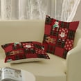 thumbnail image 4 of Christmas Pillow Covers 18x18 Inch 2 Pcs Buffalo Plaid Snowflakes Decor Throw Pillows Snowman Deer Winter Xmas Holiday Farmhouse Decoration Pillowcase Linen Cushion Cover for Couch Sofa Bed, 4 of 4