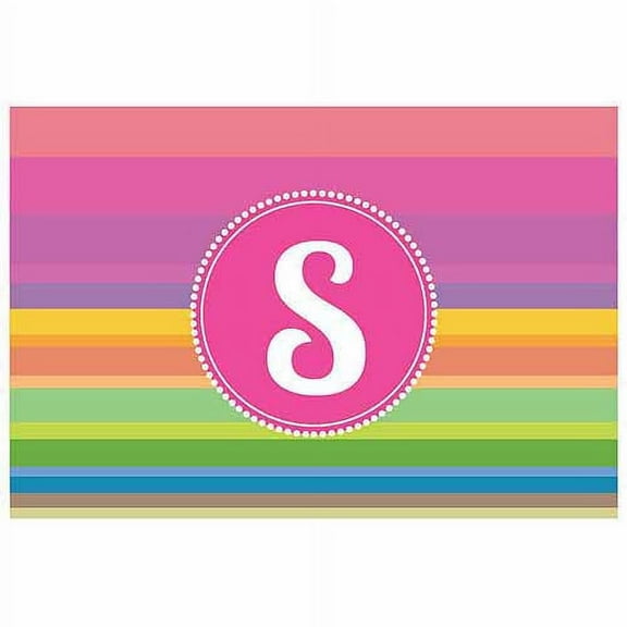 Personalized Rainbow Stripes Doormat
