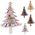 thumbnail image 2 of Christmas Brooch Fashion Rhinestone Xmas Tree Retro Brooch Pin Holiday Brooch, 2 of 6
