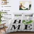 thumbnail image 3 of Home 4 Piece Duvet Cover Set Full Size Spring Country Farm Green Boxwood Flowers Wreath Grey Plaid Soft Bedding Set Comforter Cover, 1 Duvet Cover 1 Flat Sheets and 2 Pillowcases, 3 of 9