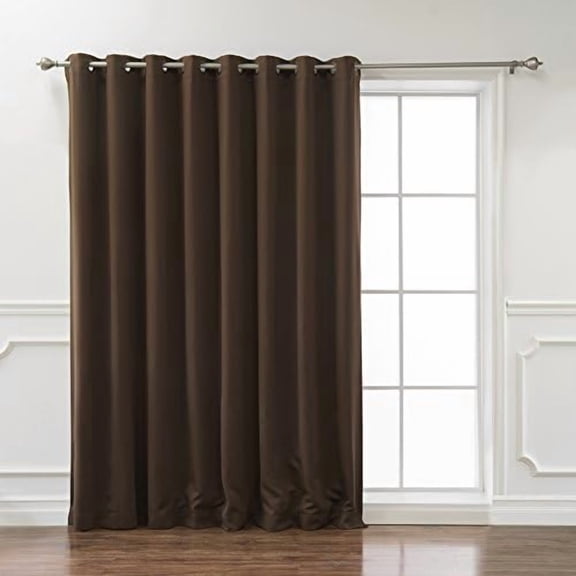 Wide Width Thermal Insulated Blackout Curtain - Antique Bronze Grommet Top - Chocolate - 100"W x 84"L - (1 Panel)$$Home Decor, Kitchen, & Other