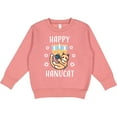 thumbnail image 2 of Inktastic Happy Hanucat with Menorah Toddler Sweatshirt, 2 of 4