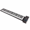 thumbnail image 3 of 61 Llaves de Piano de Rollo de Mano, Función Midi 100-240V Conveniente Negro 128 Tonos 14 Canciones de Demostración Enrollado Piano de Teclado Para Ensenar Para Editar, 3 of 7