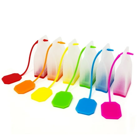 Tea Infusers Cute Wrapables® Reusable Silicone Tea Infusers for Loose Leaf Teas Tea Filter Tea Strainer (Set of 6) ()