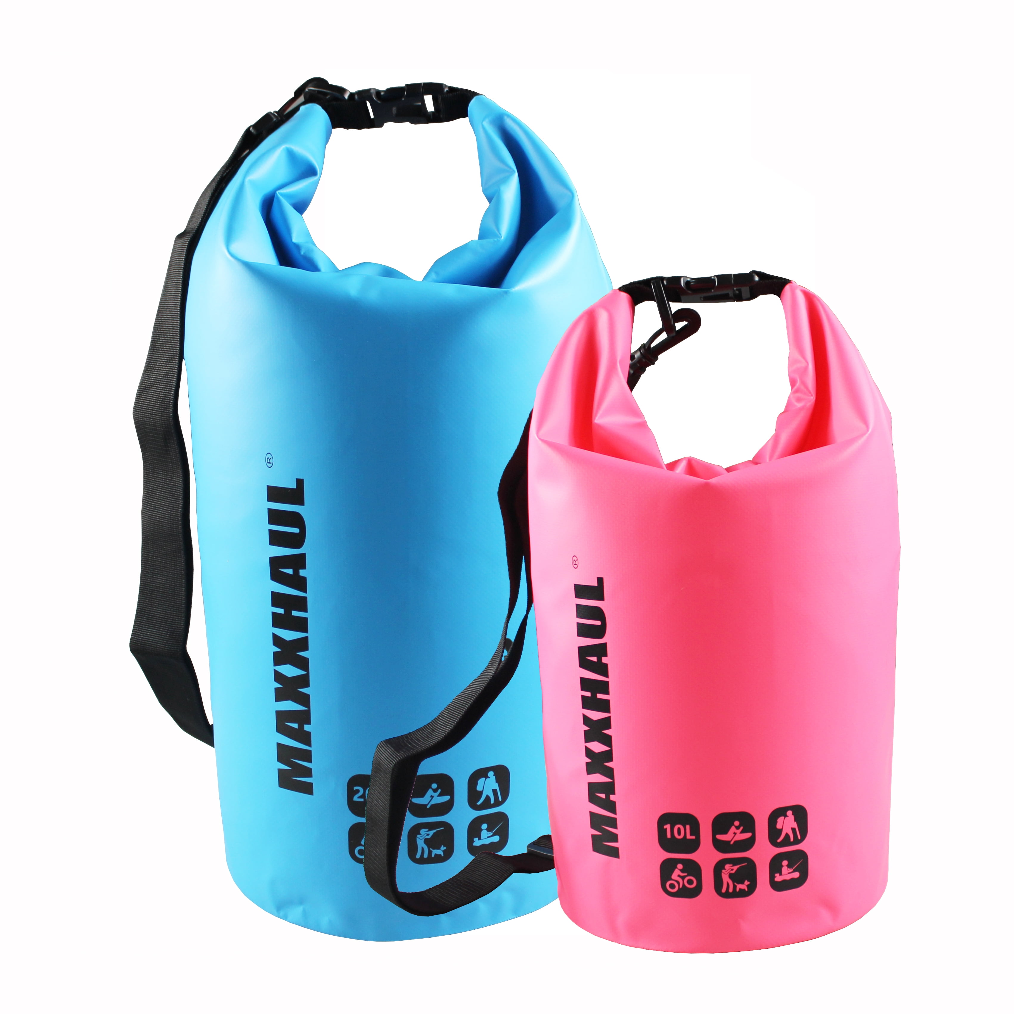 Dlight Outdoor Lightweight Waterproof Dry Bag Keeps Stuff Dry for Camping,Swimming,Kayaking,Boating,Hiking,Adjustable Shoulder Strap Included 10L/20L/30L Roll Top Floating Dry Sack