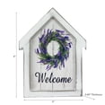 thumbnail image 2 of IH Casa Decor House Shape Wood Framed Canvas Sign Welcome, 2 of 3