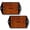 2x Amber, variant on 3-LED Marker Light Reflectorized Lens Surface Mount 2-4/5" Rectangular Amber, 4