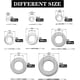 thumbnail image 2 of Kit surtido de 360 piezas de arandelas planas de acero inoxidable, M2 M2.5 M3 M4 M5 M6 M8 M10 M12, arandelas de metal para tornillos de sellado, anillos de sellado, viene con caja, 2 of 5