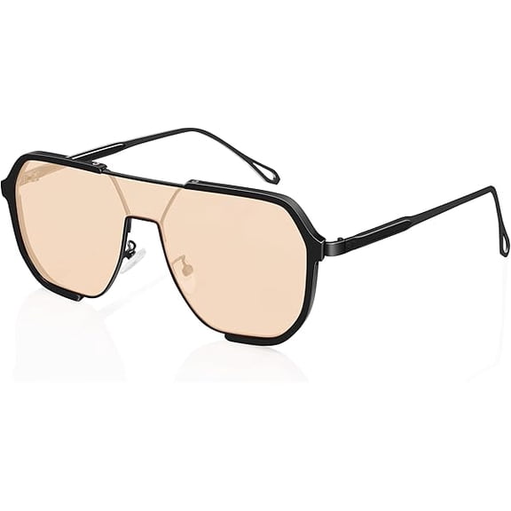 Retro Oversized Square Aviator Sunglasses for Women Men, 2025 Fashion Vintage Trendy Large Aviator Sun glasses UV400
