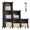 Black, variant on 6 Cube Storage Organizer, Modular Bookshelf, DIY Closet Organizers and Storage, Plastic Stackable Shelves, 11.8 x 11.8 x 11.8 Inch Cubes, with Feet and Rubber Mallet,