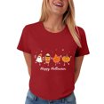 thumbnail image 6 of mgoYE Halloween Tshirts Women Plus Size Funny Long Sleeve Halloween Thanksgiving Fall Pumpkin T-Shirts Graphic Tee Tops Womens T Shirts(Red,S), 6 of 7