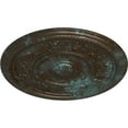 thumbnail image 3 of Ekena Millwork 16 1/8"OD x 3/4"P Tyrone Ceiling Medallion (Fits Canopies up to 6 3/4"), Hand-Painted Bronze Blue Patina, 3 of 6