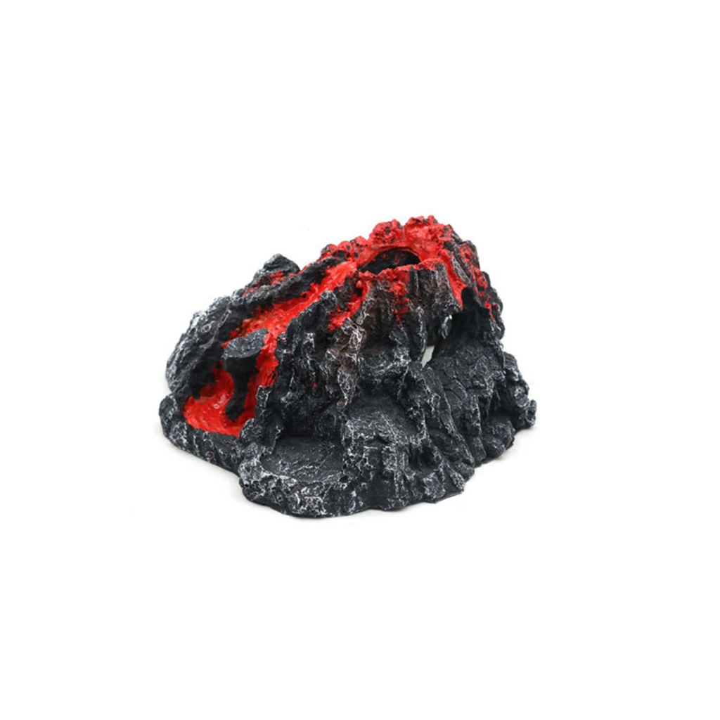 Halloween Aquarium Volcano Model Decors Resins Stone For Fish Tanks Creative Landscape Design