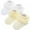 White+Yellow, variant on 2 Pairs Baby Cotton Socks Lace Ruffle Frilly Socks Non Slip Girls Boys Ankle Socks for 0-3 Years Infant and Toddlers