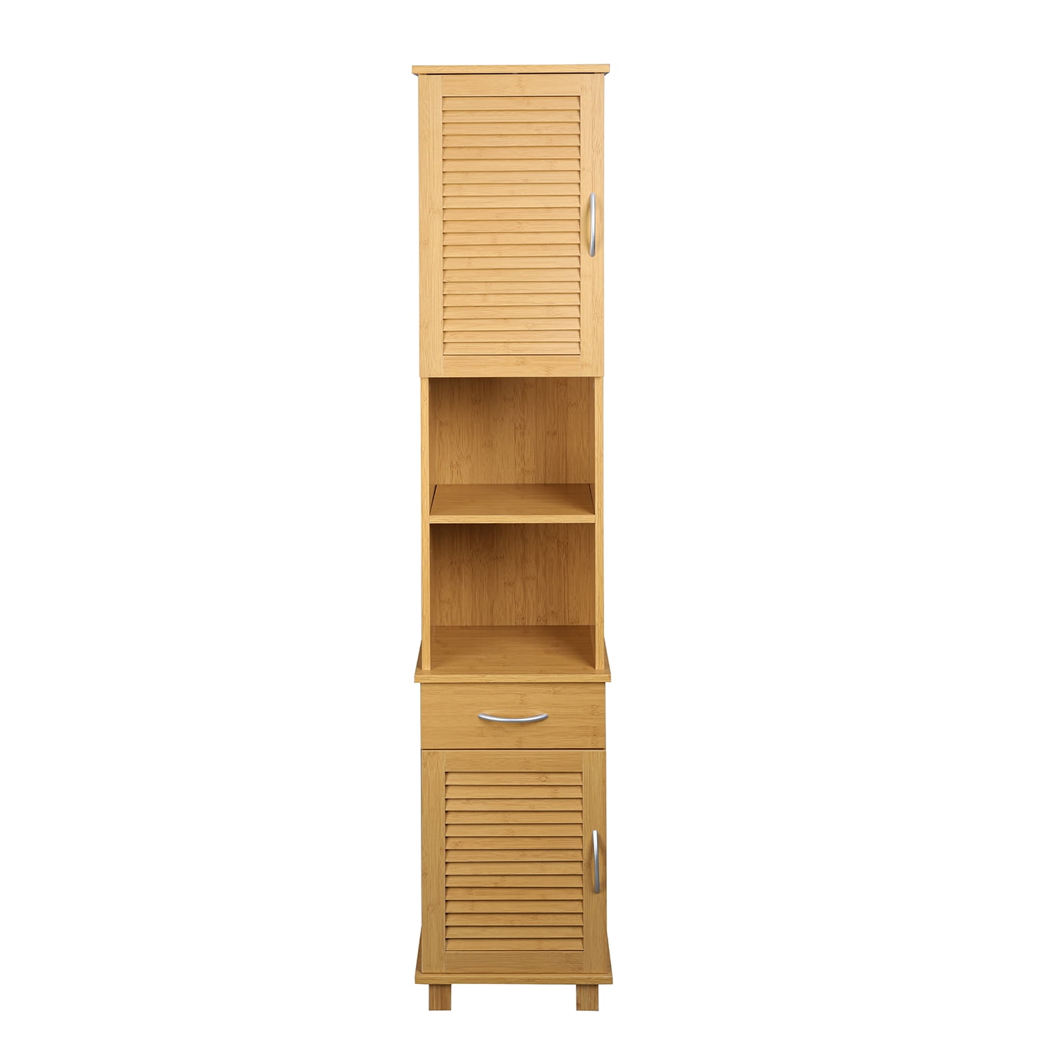 Kepooman Bathroom Slim Linen Tower Storage for Home with Shelve, Tall Floor Cabinet Cupboard for Bathroom, Free Standing Organizer for Hallway, Wood Color Kepooman Bathroom Slim Linen Tower Storage for Home with Shelve, Tall Floor Cabinet Cupboard for Bathroom, Free Standing Organizer for Hallway, Wood Color