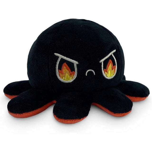 The Original Reversible Octopus Plushie - Pink + Aqua - Cute Sensory Fidget Stuffed Animals That Show Your Mood, 4 Inch