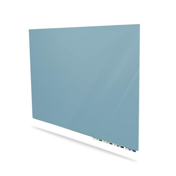 Ghent ARIASM23DM Tableau Blanc Magnétique en Verre Profil Bas 2 x 3 Pi. - Denim