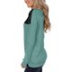thumbnail image 3 of Mujeres otoño casual sólido o-cuello sexy manga larga encaje pulóver blusa camiseta tops Fridja  FKASFK2916, 3 of 7