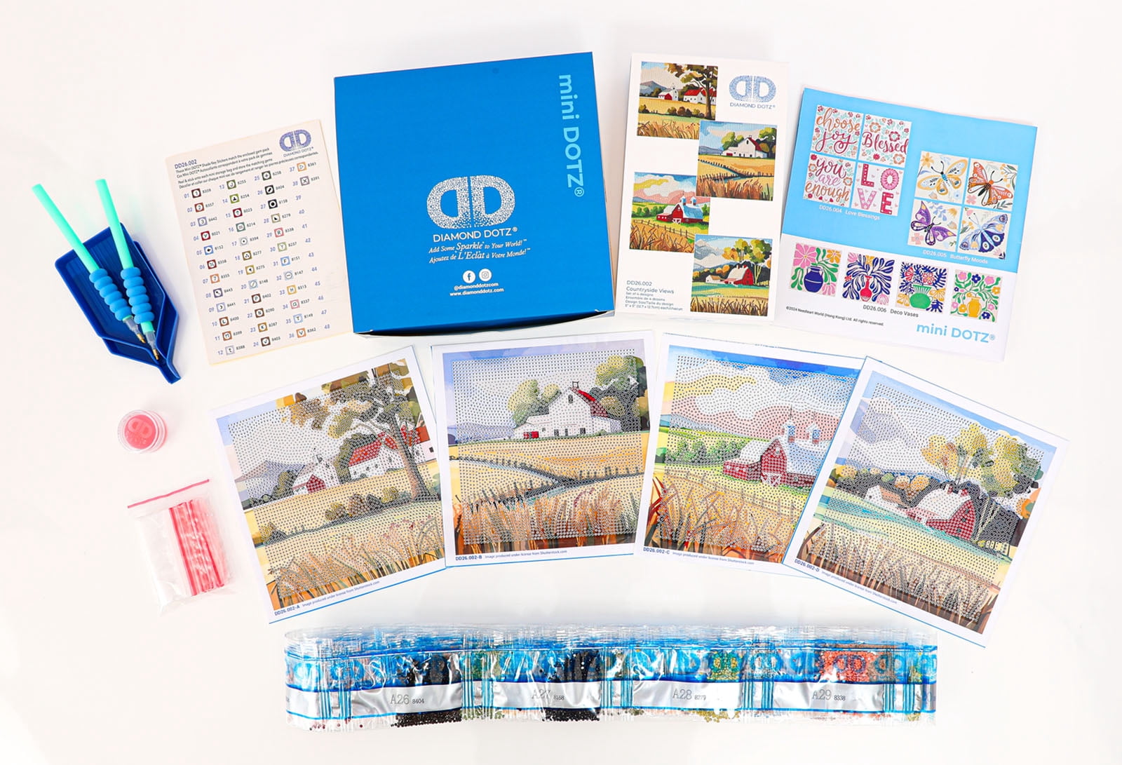 Diamond Dotz Countryside Views Diamond Painting Kits for Adults - Landscape Diamond Art Kits a Relaxing Creative Craft Kit with Dotz Gems 30x22