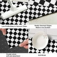 thumbnail image 3 of Black White Diamond Checkered Pattern Kitchen Rug Mat,Kitchen Runner Rugs Non Skid Washable,Decorative Kitchen Floor Mats for Kitchen,Sink,Laundry,17"X47", 3 of 5