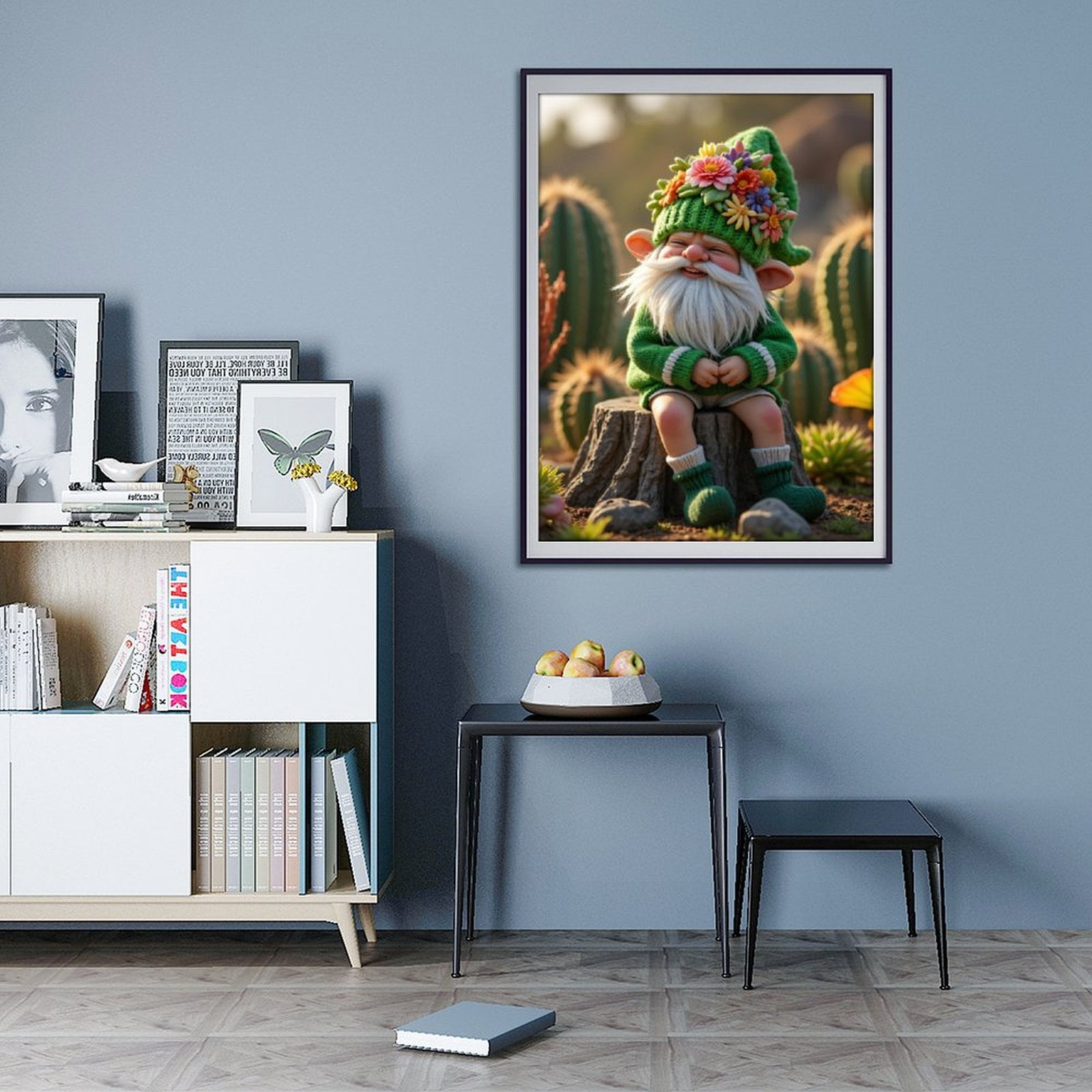 Diamond Art Kits for Adults - 5d Garden Gnome In Desert Oasis Diamond Painting for Adults, Diamond Art for Adults Beginners, Diamond Painting Kits for Adults for Home Wall Decor