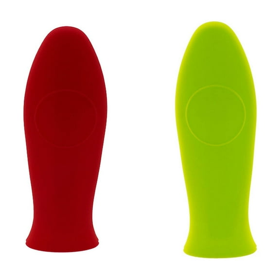 FACEGA 2Pcs Pot Handle Cover Anti-Slip Surface Provides a Secure Grip Handle Cover Red and Green