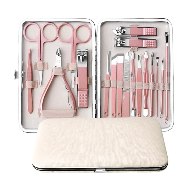 18pcs / set Nail Clippers Kit de herramientas de manicura de pedicura profesional de acero inoxidable