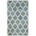 thumbnail image 2 of Safavieh Himalaya Carmella Distressed Wool Area Rug, Turquoise/Ivory, 4' x 6', 2 of 8