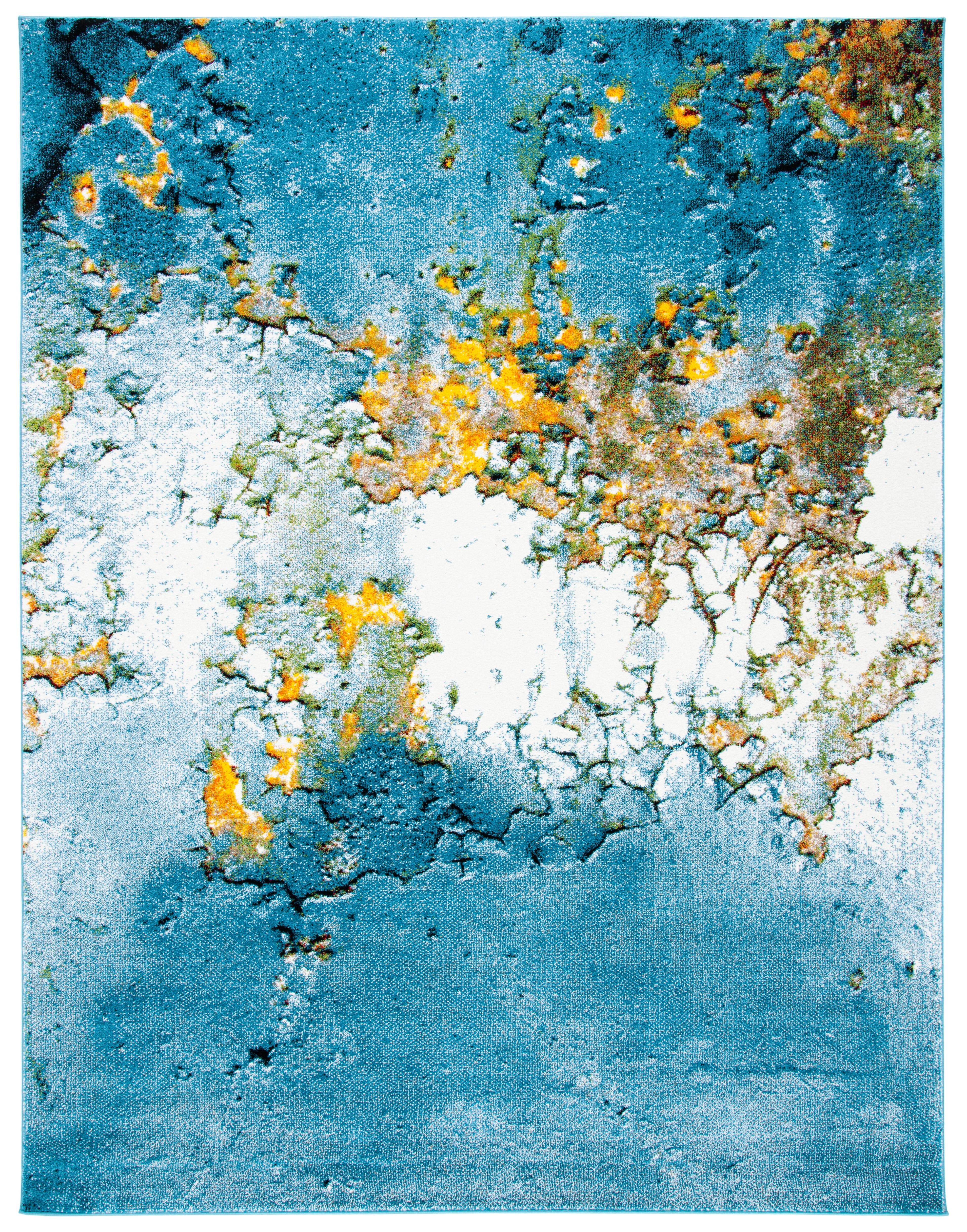 Safavieh Glacier Nazca Geometric Area Rug, Blue/Gold, 8' x 10'