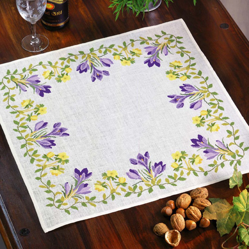 Eva Rosenstand® Crocus Table Topper Counted CrossStitch Kit Walmart