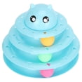 thumbnail image 4 of Pet Turntable Track, No-Slip Pet Interactive Tracks Cat Tower Toy  For Pet Blue, 4 of 8