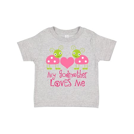 

Inktastic My Godmother Loves Me Girls Ladybug Gift Toddler Toddler Girl T-Shirt