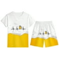 thumbnail image 4 of oqasdz Baby Boy Clothes Girls Short Sleeve T Shirt and Shorts Pajama Set for Kids Comfortable Summer Sleepwear Casual Play Clothes /7-8 Years, 4 of 4