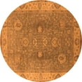 thumbnail image 1 of Ahgly Company Indoor Round Oriental Orange Traditional Area Rugs, 7' Round, 1 of 4