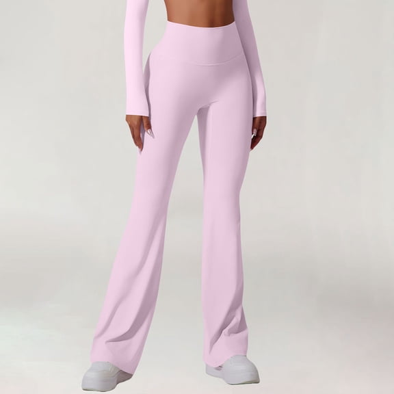 Haivin Women's High Waist Flare Leg Yoga Pants with Tummy Control and Brushed Interior, Outdoor Sports for Gym, Running, and Daily Use
