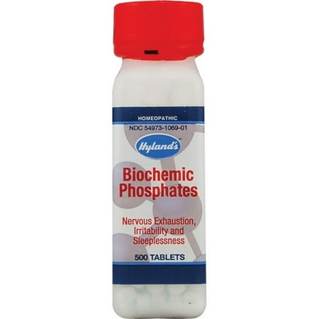 - Hyland's Biochemic Phosphates Tablets, Natural Relief of Nervous Exhaustion, Irritability, and Sleeplessness, 500 Count