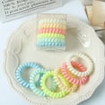 thumbnail image 3 of AURORA TRADE 6PCS Spiral Hair Ties, Coil Hair Ties, Phone Cord Hair Ties, Ponytail Hair Coils No Crease, 3 of 5