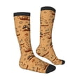 thumbnail image 4 of Lsque Brown Mushrooms Printed Crew Socks Men's Women's LightWeight Thin Casual Calf Socks ,Knee High Socks,Cotton Socks, 4 of 9