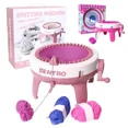 thumbnail image 2 of Funny Knitting Machine Adults Kids Weave Knitting Board Rotating Machines Portable Round Loom Efficiently DIY Scarf Hat Sock (22 Needles), 2 of 7