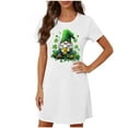 thumbnail image 2 of Sakmal Cute Moo Moos for Women Nightgowns St Patrick's Day Short Sleeve Moomoo Dress Shamrock Print Short Irish St Paddys Day Nightgowns for Women XL, 2 of 5