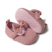 HsdsBebe Baby Girls Shoes Infant Mary Jane Bowknot Soft Sole PU Leather Newborn Flats for First Walkers 3-18M